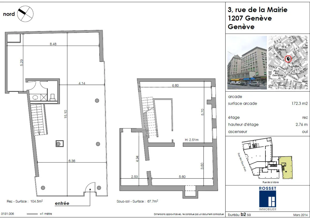 Genève, Genève centre, Rue Mairie 3 / Eaux-Vives 12 - Image 2